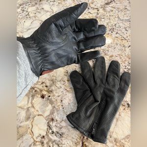 Leather driving gloves